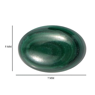 African Malachite (Ovl 7x5 mm) 1.56 ctw Loose Gemstone