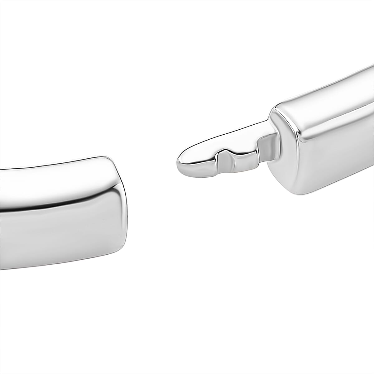 Karis Simulated Black Diamond XOXO Bangle Bracelet in 18K YG Plated and Platinum Bond (7.50 In) image number 4