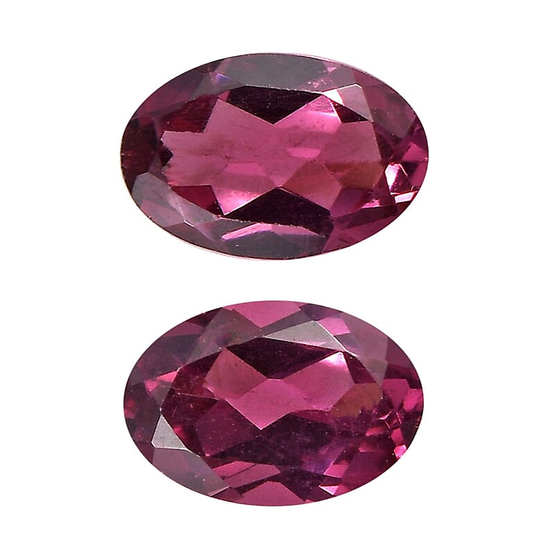 Orissa Rose Garnet Set of 2 (Ovl 6x4 mm) 0.97 ctw Loose Gemstone
