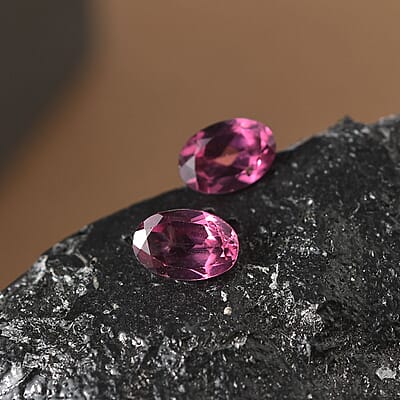 Orissa Rose Garnet Set of 2 (Ovl 6x4 mm) 0.97 ctw Loose Gemstone
