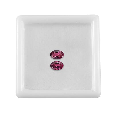 Orissa Rose Garnet Set of 2 (Ovl 6x4 mm) 0.97 ctw Loose Gemstone