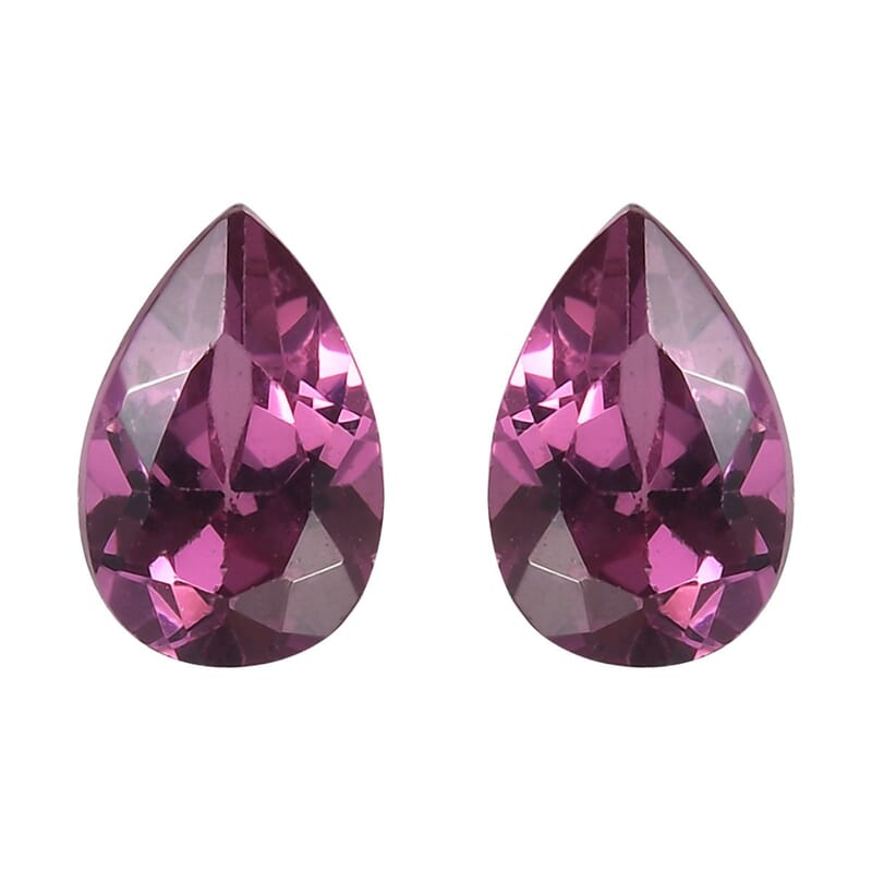 Orissa Rose Garnet Set of 2 (Pear 6x4 mm) 0.94 ctw Loose Gemstone