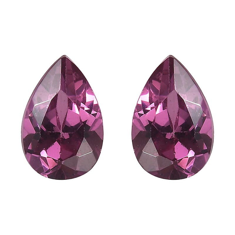 Orissa Rose Garnet Set of 2 (Pear 6x4 mm) 0.94 ctw Loose Gemstone