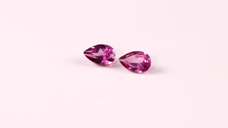 Orissa Rose Garnet Set of 2 (Pear 6x4 mm) 0.94 ctw Loose Gemstone