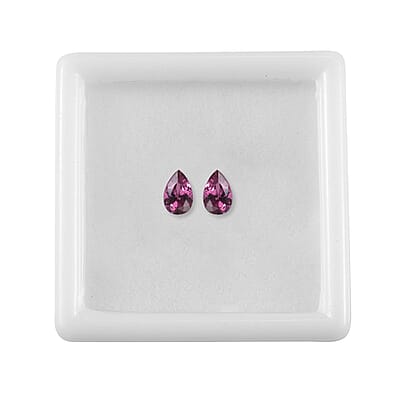 Orissa Rose Garnet Set of 2 (Pear 6x4 mm) 0.94 ctw Loose Gemstone