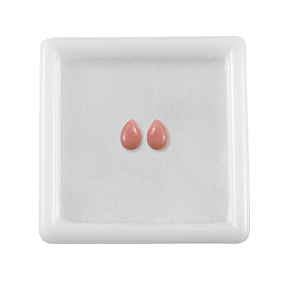AA Peach Opal Set of 2 (Pear 6x4 mm) 0.56 ctw Loose Gemstone