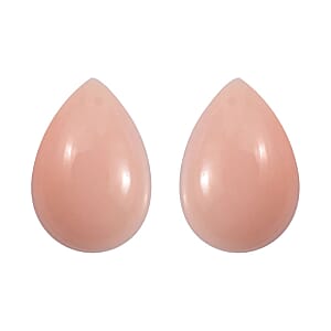 Peach Opal Set of 2 (Pear 6x4 mm) 0.45 ctw Loose Gemstone