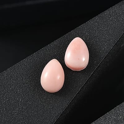 Peach Opal Set of 2 (Pear 6x4 mm) 0.45 ctw Loose Gemstone