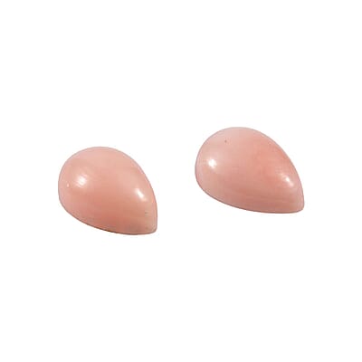 Peach Opal Set of 2 (Pear 6x4 mm) 0.45 ctw Loose Gemstone