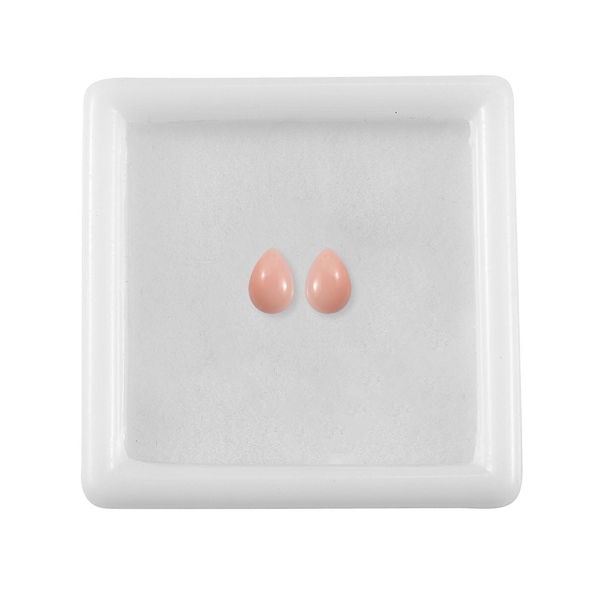 Peach Opal Set of 2 (Pear 6x4 mm) 0.45 ctw Loose Gemstone image number 3