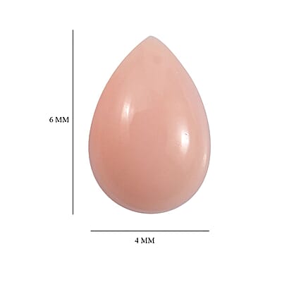 Peach Opal Set of 2 (Pear 6x4 mm) 0.45 ctw Loose Gemstone