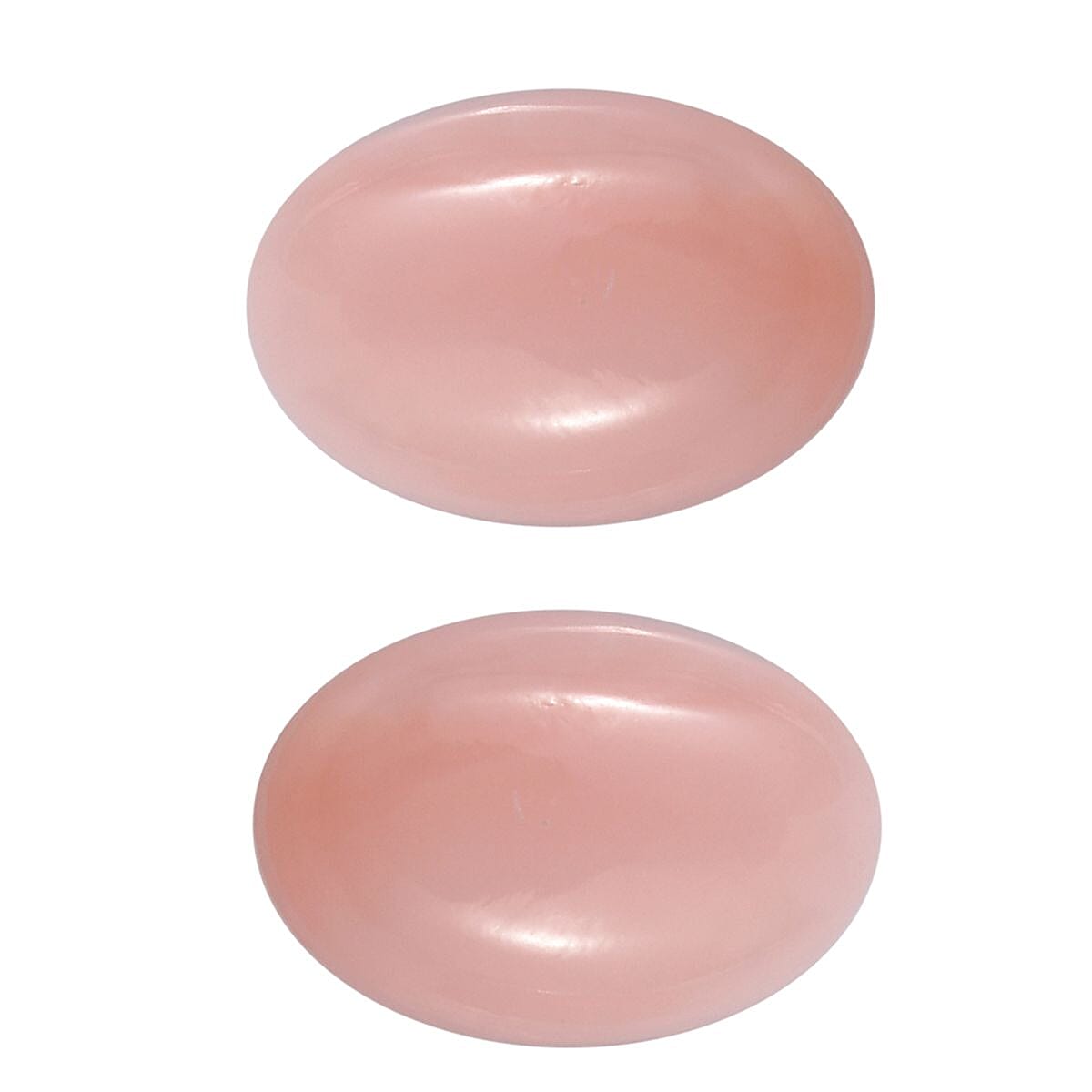 Peruvian Pink Opal Set of 2 (Ovl 6x4 mm) 0.55 ctw Loose Gemstone image number 0