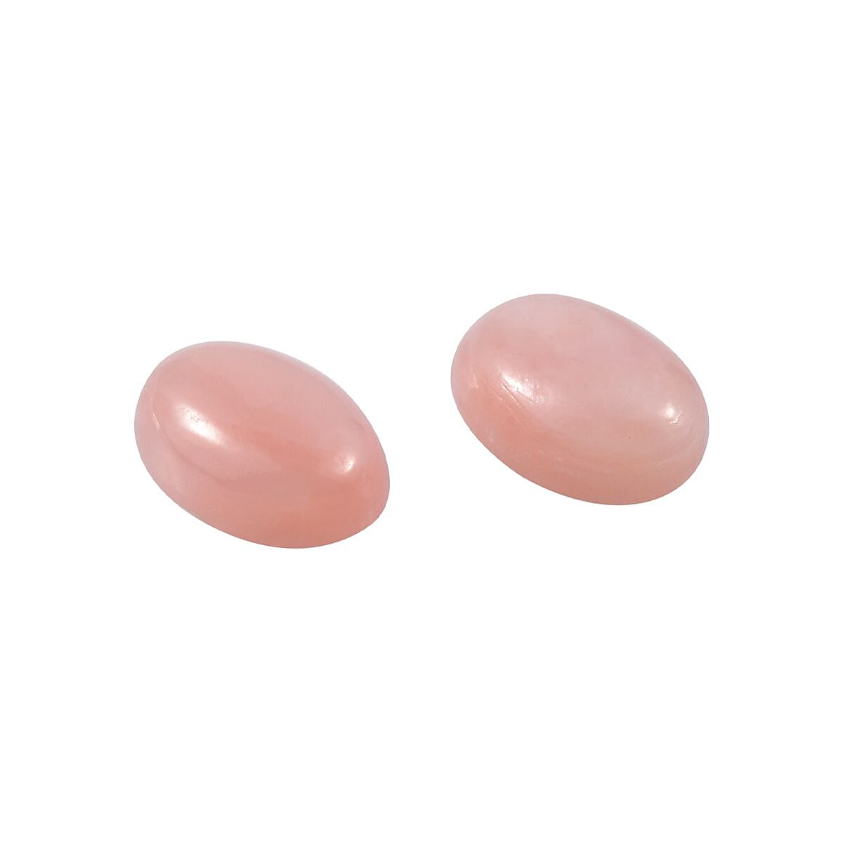 Peruvian Pink Opal Set of 2 (Ovl 6x4 mm) 0.55 ctw Loose Gemstone image number 2