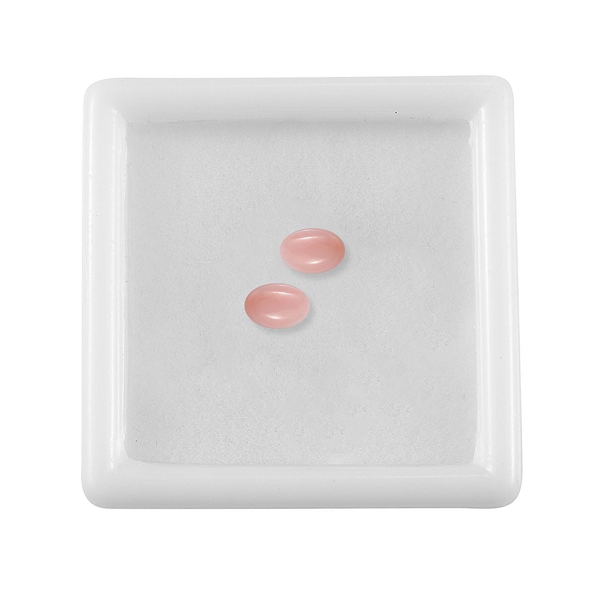 Peruvian Pink Opal Set of 2 (Ovl 6x4 mm) 0.55 ctw Loose Gemstone image number 3