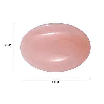 Peruvian Pink Opal Set of 2 (Ovl 6x4 mm) 0.55 ctw Loose Gemstone