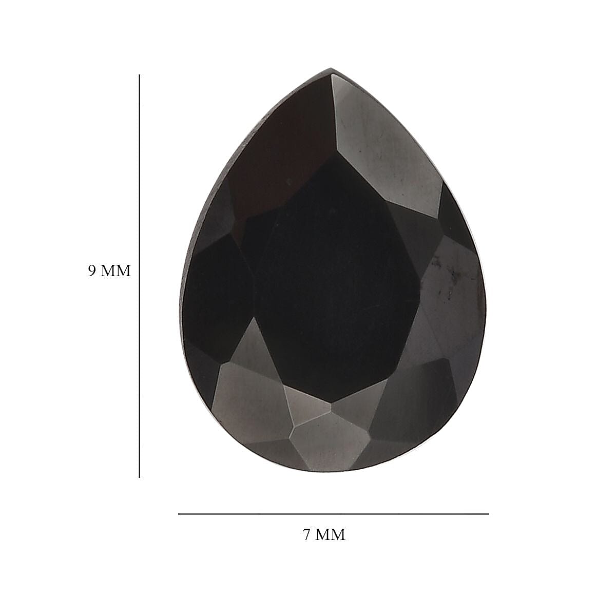 Silver Shungite (Pear 9x7 mm) 0.70 ctw Loose Gemstone