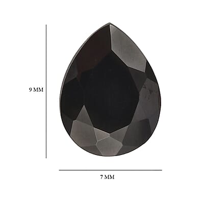 Silver Shungite (Pear 9x7 mm) 0.70 ctw Loose Gemstone