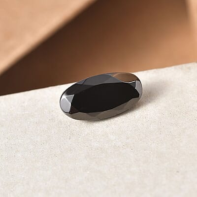 Silver Shungite (Ovl 10x5 mm) 0.60 ctw Loose Gemstone