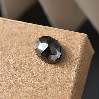 Silver Shungite (Ovl 8x6 mm) 0.75 ctw Loose Gemstone