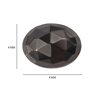 Silver Shungite (Ovl 8x6 mm) 0.75 ctw Loose Gemstone
