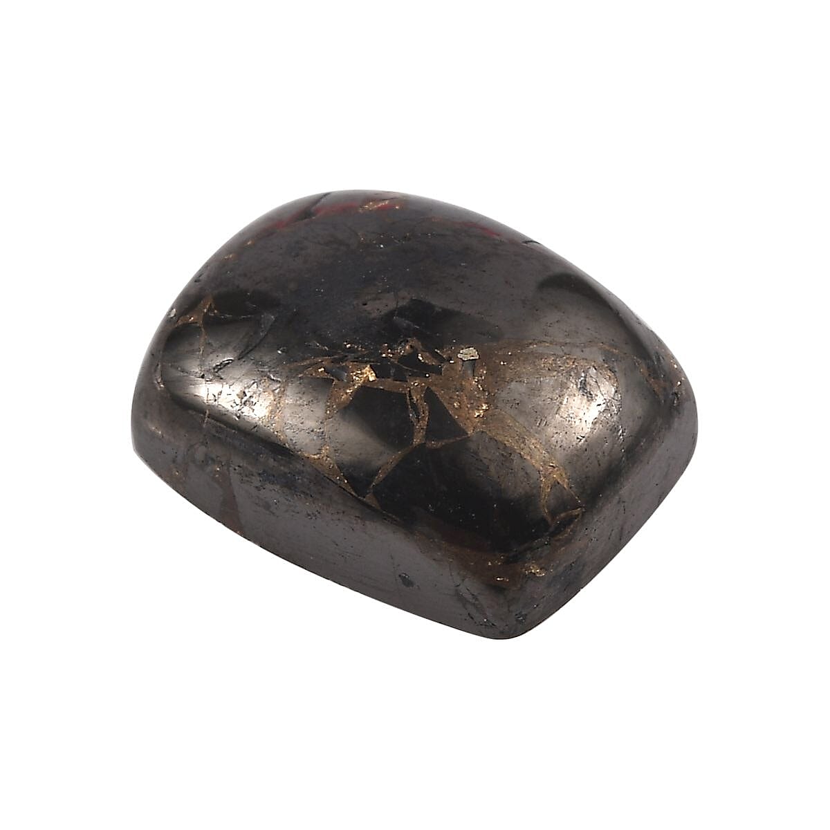 Matrix Silver Shungite (Cush 10x8 mm) 1.90 ctw Loose Gemstone