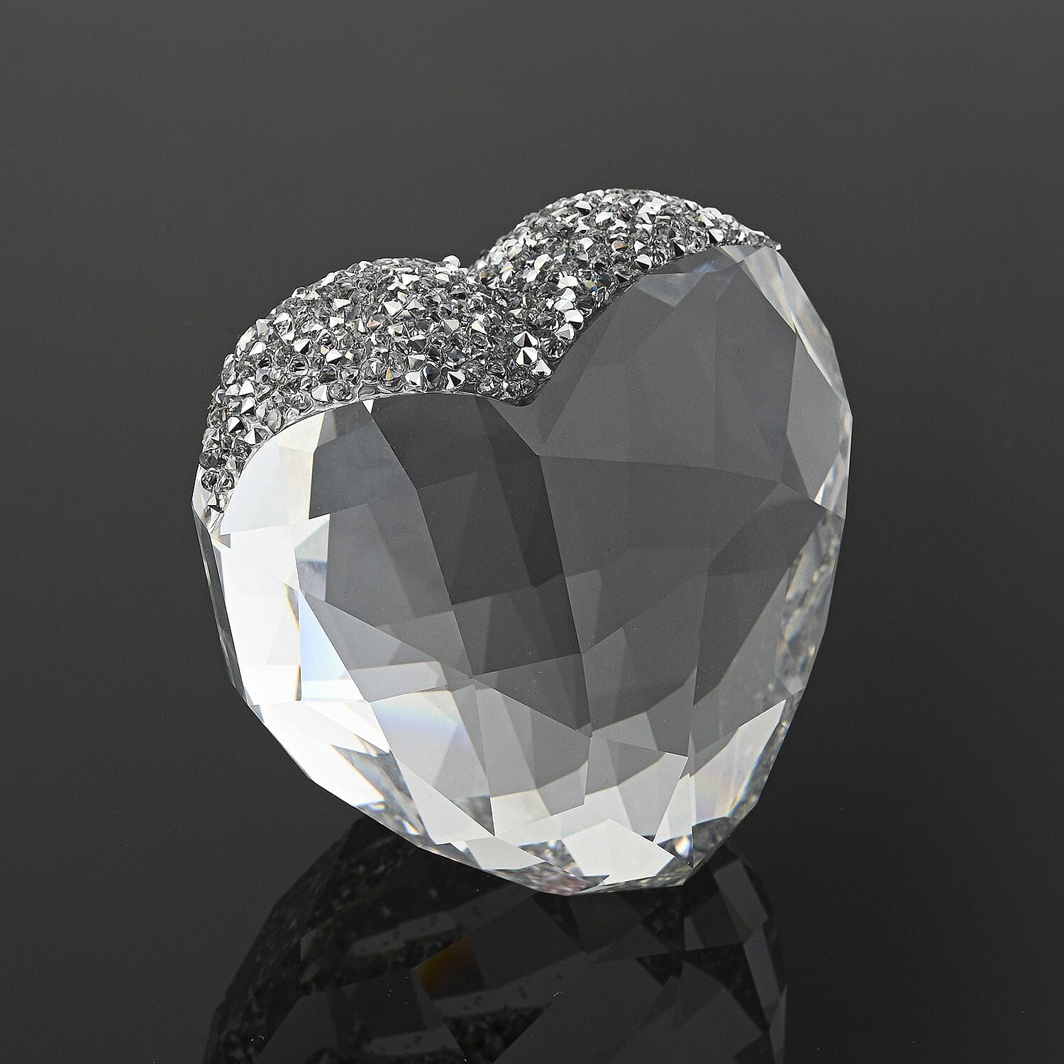 CLOSEOUT Swarovski Love Heart Clear Swarovski Crystal, Large Heart Figurine - Ships in 10-15 Business Days