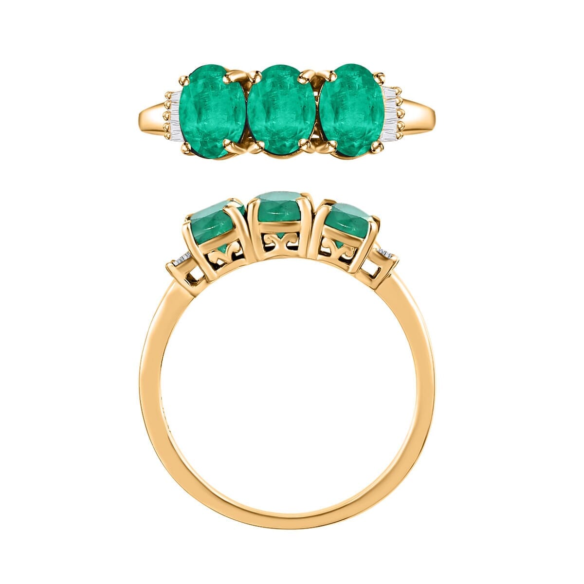 Buy Rhapsody AAAA Kagem Zambian Emerald and E-F VS2 Diamond