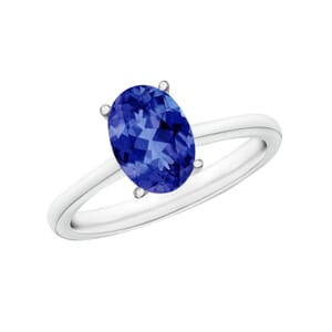 Rhapsody 18K White Gold AAAA Tanzanite Solitaire Ring (Size 7.5) 5.5 Grams 1.35 ctw