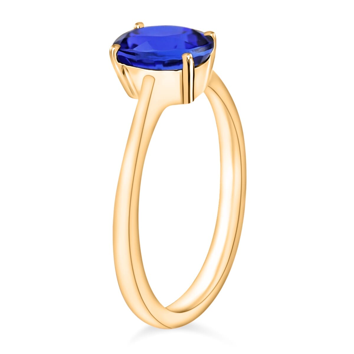 Rhapsody 18K Yellow Gold AAAA Tanzanite Solitaire Ring (Size 10.0) 5.5 Grams 1.35 ctw image number 2