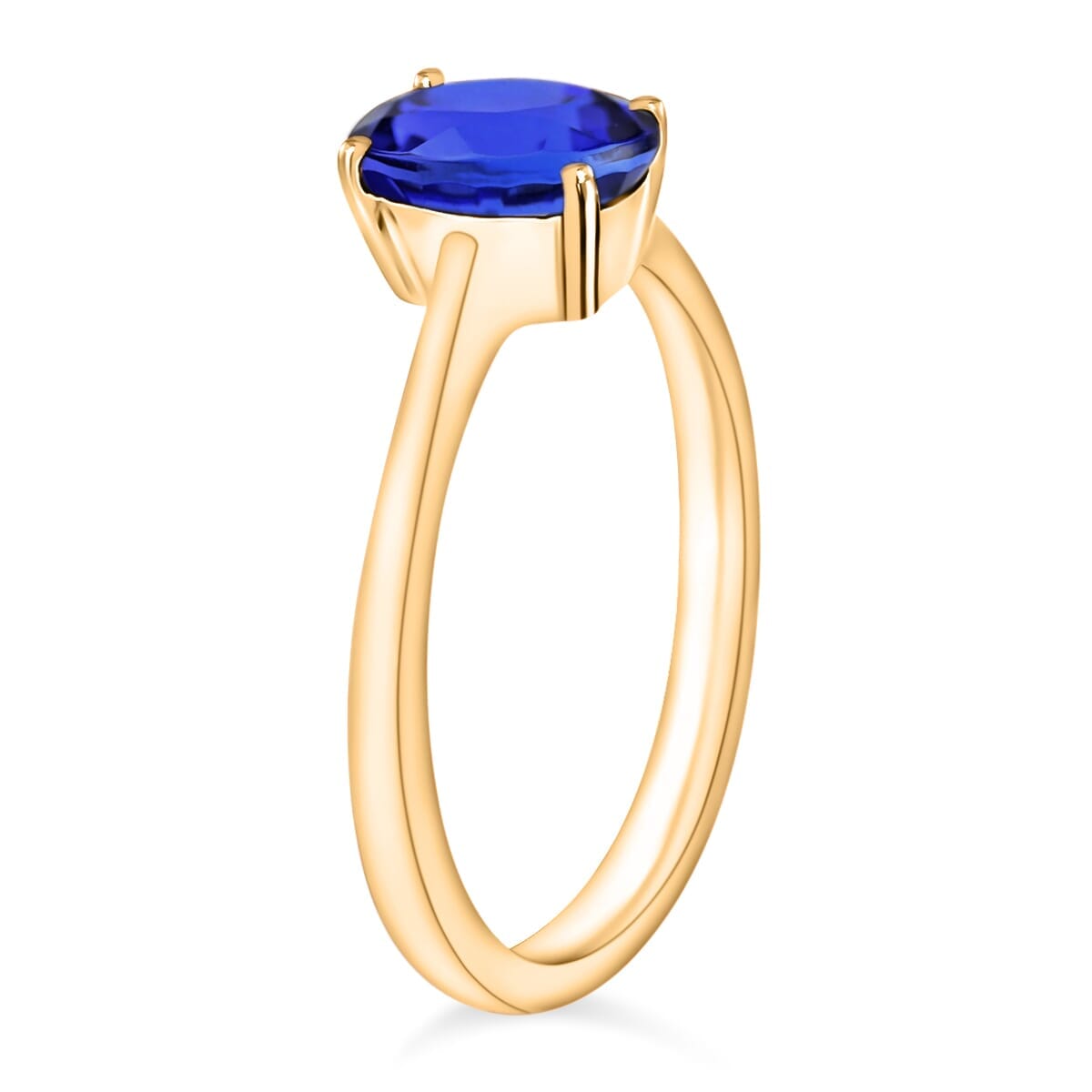 Rhapsody 18K Yellow Gold AAAA Tanzanite Solitaire Ring (Size 6.5) 5.5 Grams 1.35 ctw image number 2