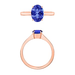 Rhapsody 18K Rose Gold AAAA Tanzanite Solitaire Ring (Size 10.0) 5.5 Grams 1.35 ctw (Del. in 10-12 Days)