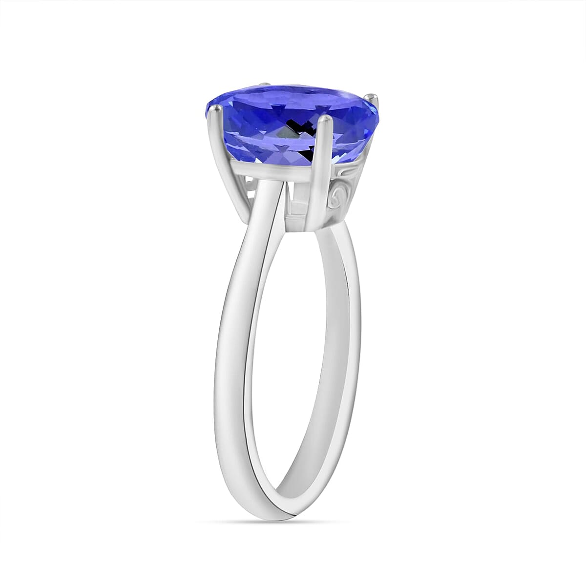 Rhapsody 18K White Gold AAAA Tanzanite Solitaire Ring (Size 4.5) 5.50 Grams 3.00 ctw image number 2