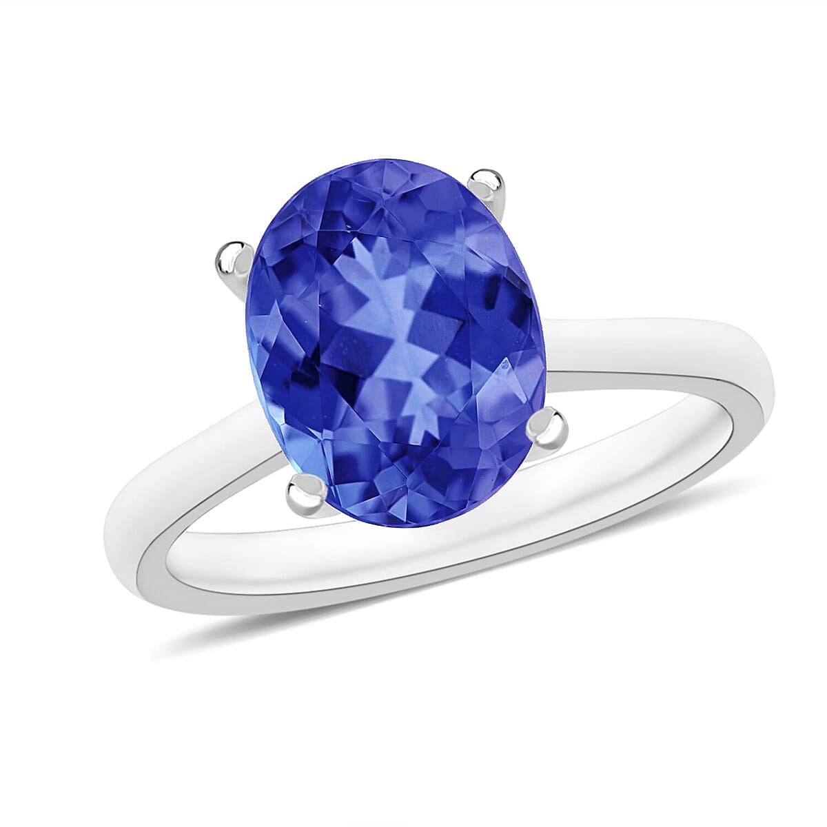 Rhapsody 18K White Gold AAAA Tanzanite Solitaire Ring (Size 6.5) 5.50 Grams 3.00 ctw image number 0