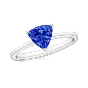 Rhapsody 18K White Gold AAAA Tanzanite Solitaire Ring (Size 7.5) 5.50 Grams 1.45 ctw