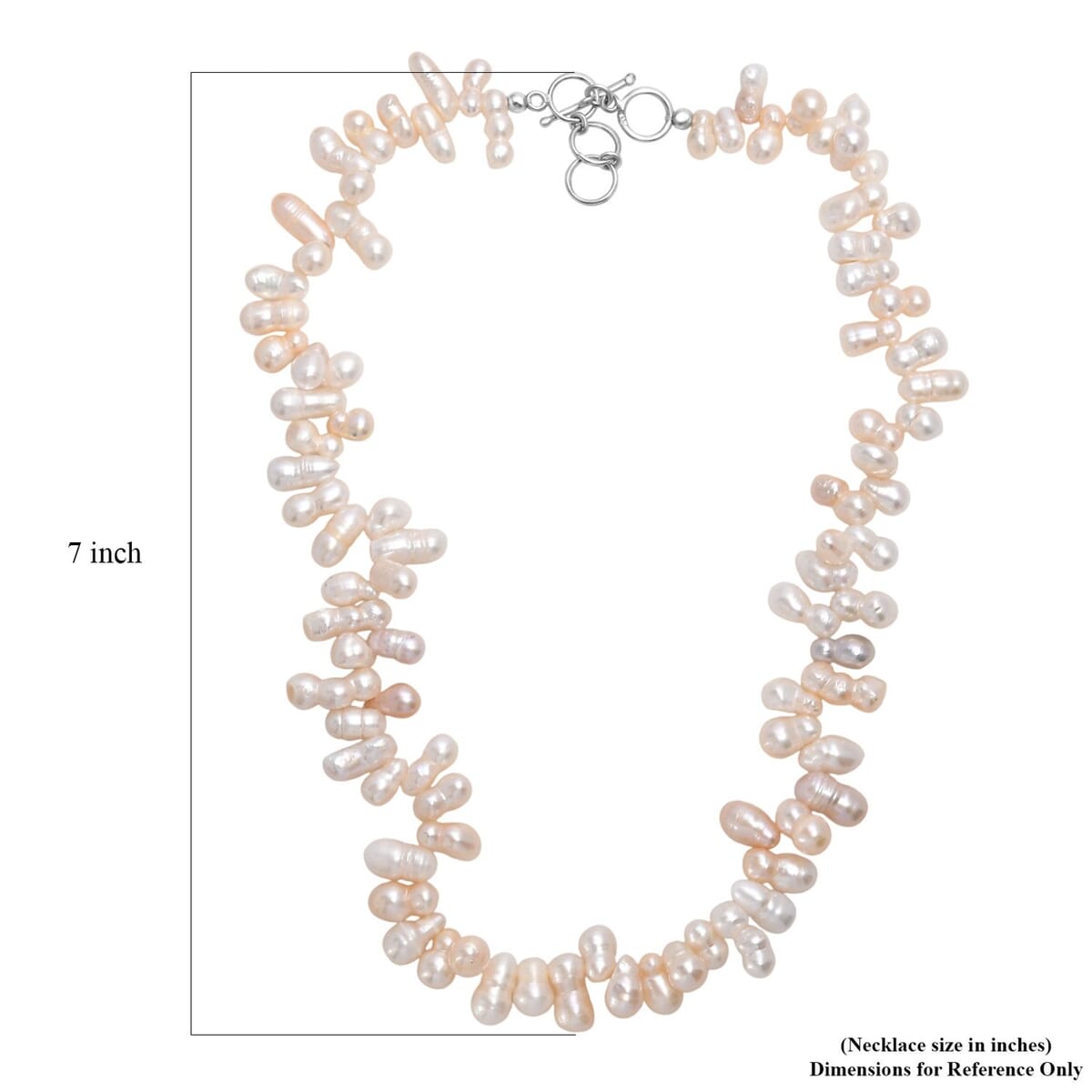 Multi Color Freshwater Pearl Necklace in Rhodium Over Sterling Silver 18 Inches image number 5