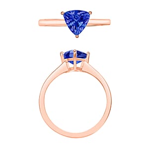 Rhapsody 18K Rose Gold AAAA Tanzanite Solitaire Ring (Size 12.0) 5.50 Grams 1.45 ctw (Del. in 10-12 Days)