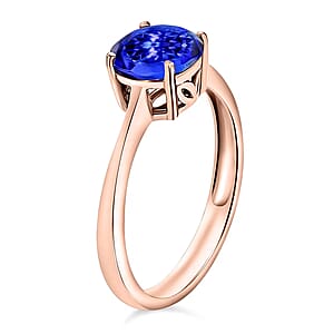 Rhapsody 18K Rose Gold AAAA Tanzanite Solitaire Ring (Size 8.5) 5.50 Grams 1.50 ctw (Del. in 10-12 Days)