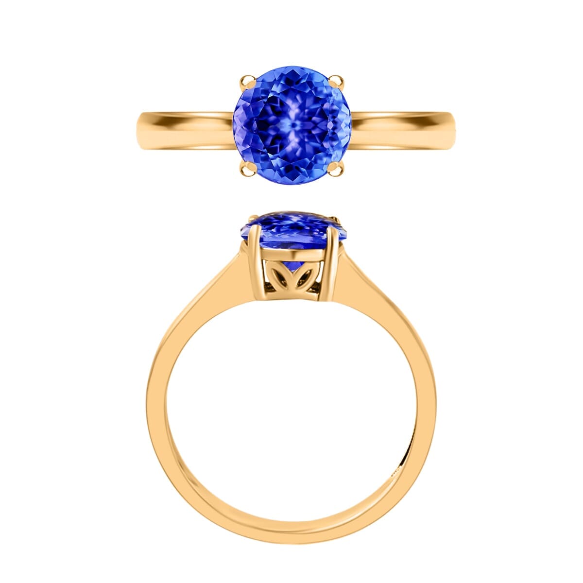 Rhapsody 18K Rose Gold AAAA Tanzanite Solitaire Ring (Size 8.0) 5.50 Grams 1.50 ctw image number 3