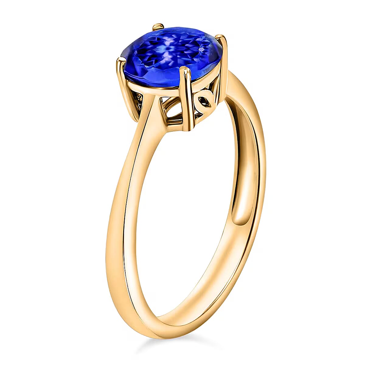 Rhapsody 18K Yellow Gold AAAA Tanzanite Solitaire Ring (Size 11.5) 5.50 Grams 1.50 ctw (Del. in 10-12 Days) image number 2