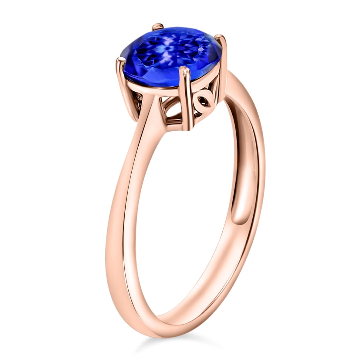 Rhapsody 18K Yellow Gold AAAA Tanzanite Solitaire Ring (Size 5.0) 5.50 Grams 1.50 ctw image number 2