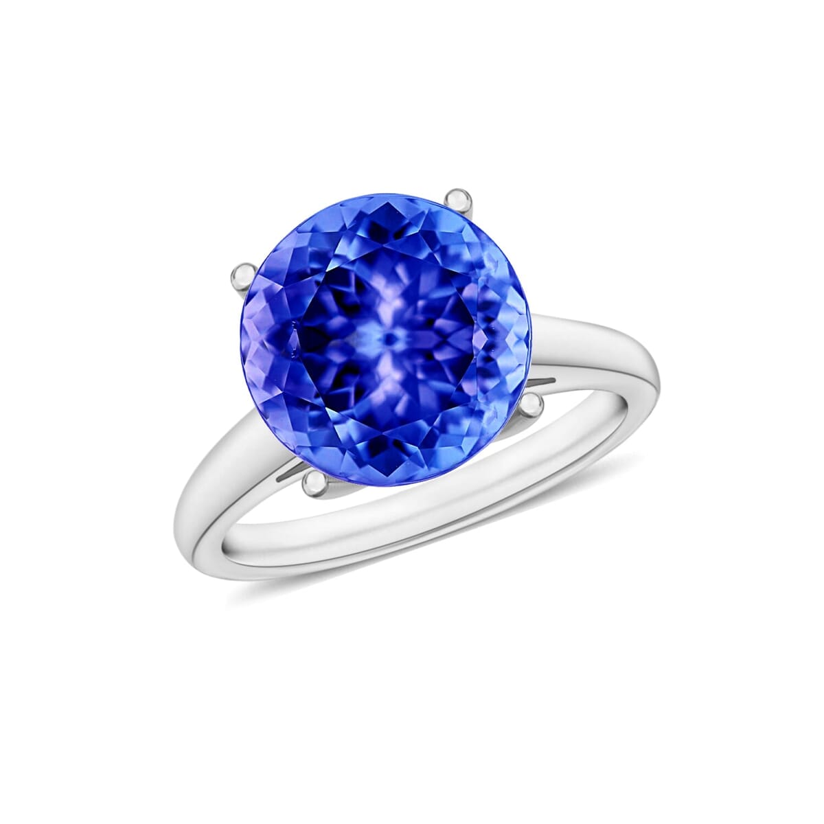 Rhapsody 18K White Gold AAAA Tanzanite Solitaire Ring (Size 7.0) 5.50 Grams 3.70 ctw image number 0