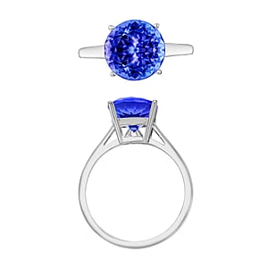 Rhapsody 18K White Gold AAAA Tanzanite Solitaire Ring (Size 9.5) 5.50 Grams 3.70 ctw (Del. in 10-12 Days)