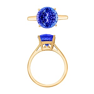 Rhapsody 18K Yellow Gold AAAA Tanzanite Solitaire Ring (Size 8.5) 5.50 Grams 3.70 ctw (Del. in 10-12 Days)