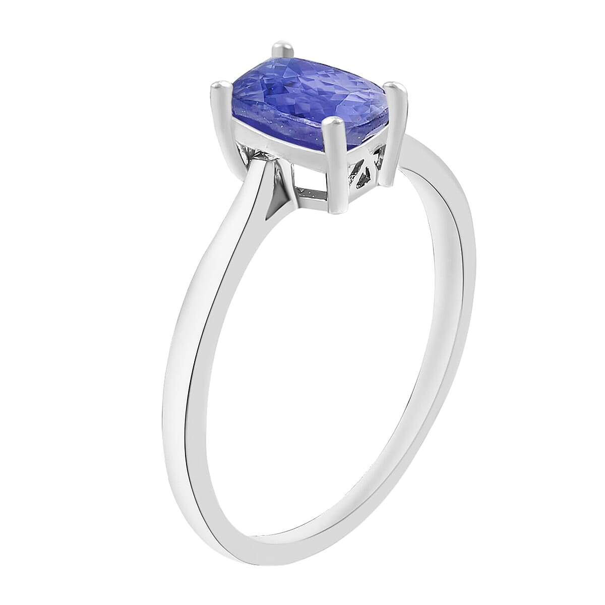Rhapsody 18K White Gold AAAA Tanzanite Solitaire Ring (Size 9.5) 5.50 Grams 1.40 ctw image number 2