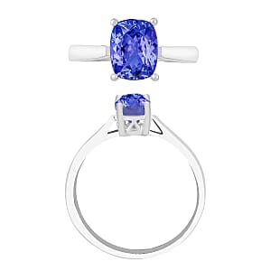 Rhapsody 18K White Gold AAAA Tanzanite Solitaire Ring (Size 11.5) 5.50 Grams 1.40 ctw (Del. in 10-12 Days)