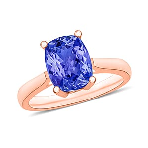 Rhapsody AAAA Tanzanite 1.40 ctw Solitaire Ring in 18K Rose Gold (Size 5.0) 5.50 Grams (Del. in 10-12 Days)
