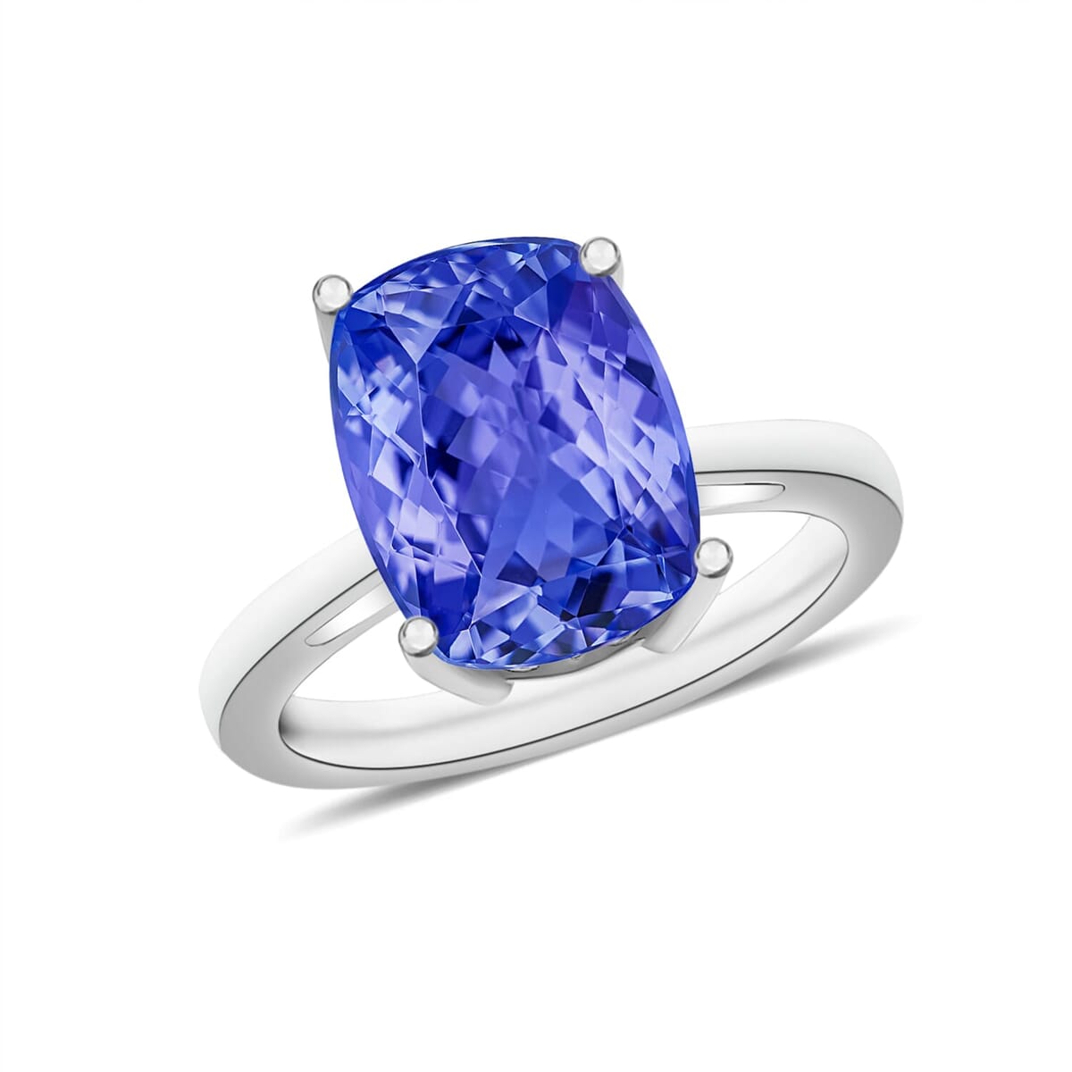 Rhapsody 18K White Gold AAAA Tanzanite Solitaire Ring (Size 9.5) 5.50 Grams 5.00 ctw image number 0