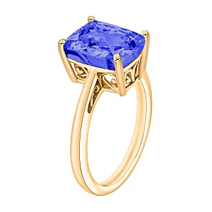 Rhapsody 18K Yellow Gold AAAA Tanzanite Solitaire Ring (Size 10.5) 5.50 Grams 5.00 ctw (Del. in 10-12 Days)