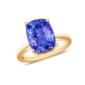 Rhapsody 18K Yellow Gold AAAA Tanzanite Solitaire Ring (Size 4.5) 5.50 Grams 5.00 ctw