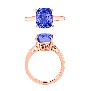 Rhapsody 18K Rose Gold AAAA Tanzanite Solitaire Ring (Size 11.0) 5.50 Grams 5.00 ctw (Del. in 10-12 Days)
